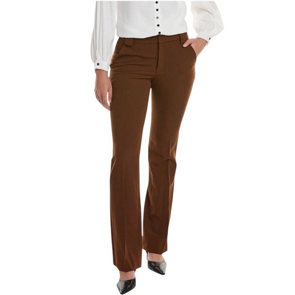 A.L.C. Sophie Dress Pants Solid Brown Straight Leg Mid Rise Slacks Size 00